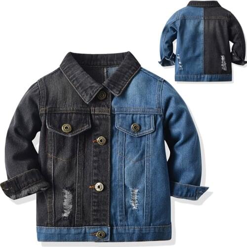 Baby Boys Solid Denim Jacket 2021 Spring Autumn Jackets Kids Cartoon Outerwear Coats for Boys Clothes Children Jacket 2-7 Yrs