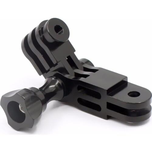 F06688 CNC Aluminum Three-Way Pivot Arm Mount Adapter Blue for GOPRO Hero 1 2 3 3+ 4 5Session/XiaoYi/SJ/GitUp Sport Camera