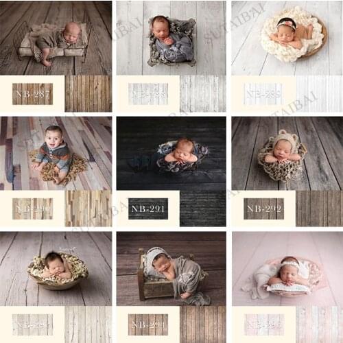 Photography Backdrop Wood Floor Newborn Kid Portrait Background for Photo Studio Food Baby Pet Toy Photographic Prop White Brown