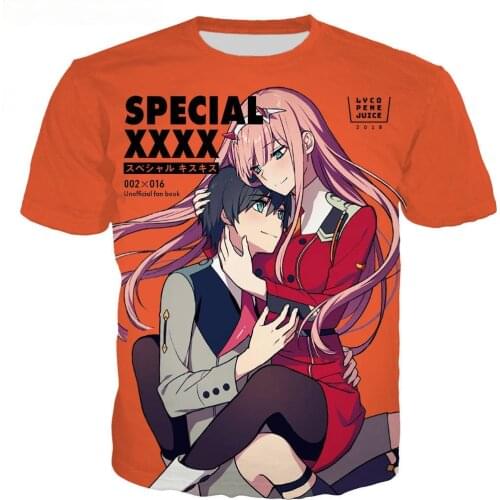Anime DARLING in the FRANXX T Shirt Men/women 3D Print Shaman King T-shirts Harajuku Style Tshirt Streetwear Summer Tops