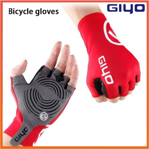 Giyo Breaking Wind Cycling Half Finger Gloves Anti-slip Bicycle Lycra Fabric Mittens MTB Gloves Racing Road Bike Glove
