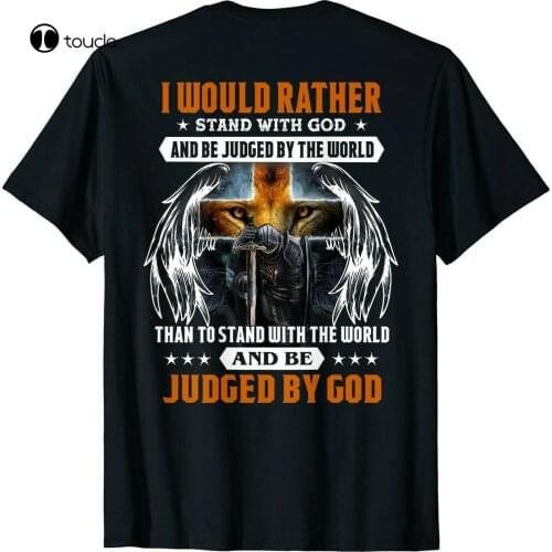 Jesus Christ Lion Cross Knight Quote Saying For Christian T-Shirt