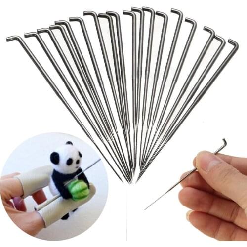 JX-LCLYL 18pcs 78mm Stainless Steel Needle Felting Kits Handle Holder Sewing Craft Tool