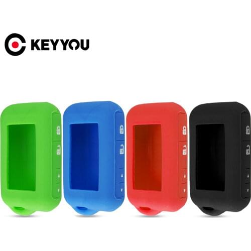 KEYYOU 10x Silicone Case Car Key For Starline E60 E61 E66 E63 E66 E90 E91 E61 E95 2-Way Car Alarm LCD Remote Controller Keychain