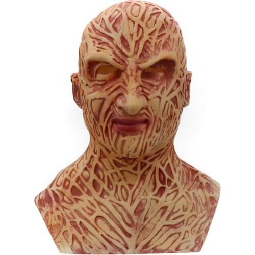 New Type Freddy Krueger Latex Mask Nightmare on Elm Street Halloween Christmas Carnival Party Adult Scary Horror Costume Prop