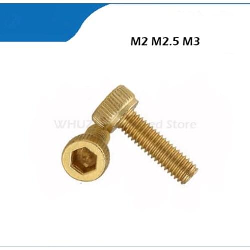 M2 M2.5 M3 brass screws hex socket cap head bolts inner hexagon slot screw copper bolt 5mm-16mm length