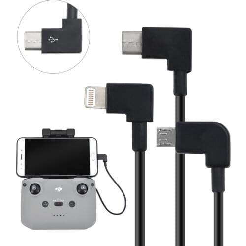 Mavic Air 2S Controller OTG Data Cable Type-C Micro USB IOS Lightning 30CM For DJI Mini 2 Air 2 Drone Phone Tablet Holder Cables