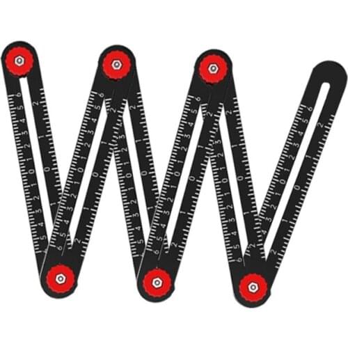 M4YC Multi Angle Measuring Ruler Aluminum Alloy Ultimate Marking Template Tool Layout Angle Finder Woodworking Flooring