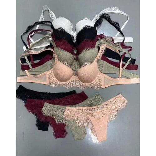 New womens push up bra set, fashionable sexy lace underwear set, plus size, colorful spring and summer bra, plus size underwear