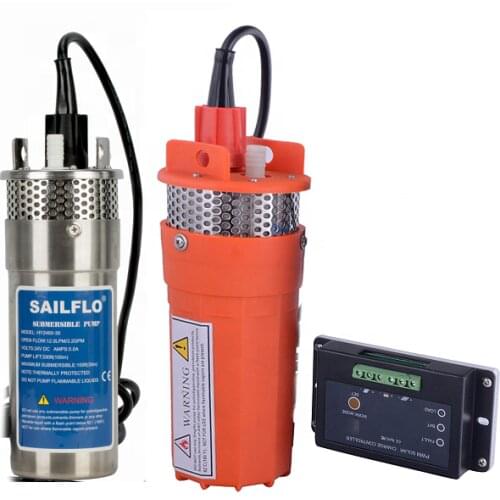 SAILFLO 24 volt 0.72 Cube 100M deep well diaphragm solar submersible water pump