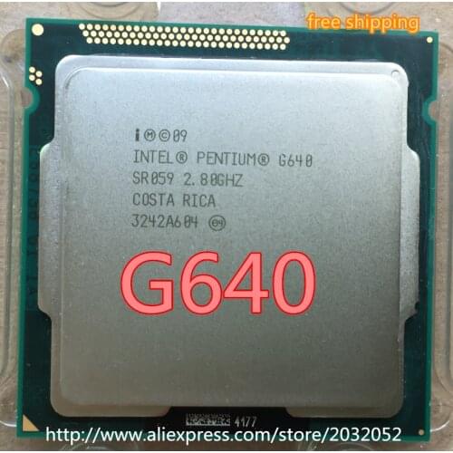 For Intel CPU Pentium G640 g640 3M Cache, 2.80 GHz LGA 1155 TDP 65W desktop CPU (working 100% Free Shipping)