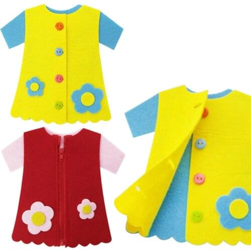 Baby Zipper Button Learning Basic Life Skills Toys Felt Fabric Material Teaching Kindergarten Preschool Kids Educational Toys