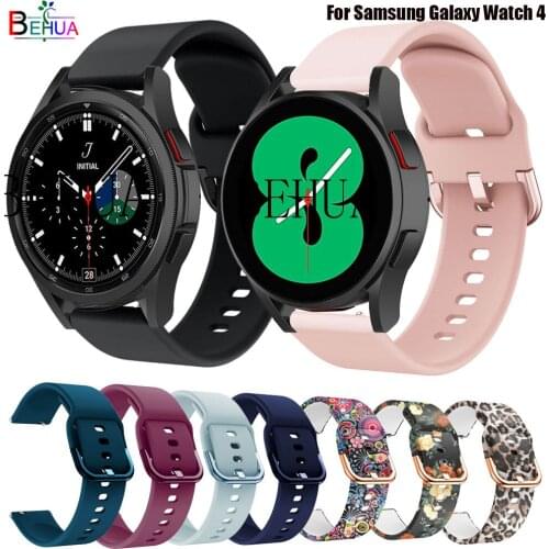 20mm Silicone Watchband For Samsung Galaxy Watch 4 44MM 40MM / Galaxy 4 Classic 46mm 42MM band Strap Wristband Bracelet belt