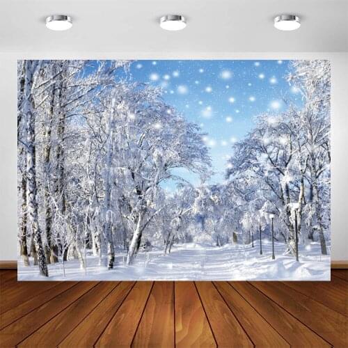 Yeele Christmas Background Photography Forest Snowfield Winter Snow Scene Backdrop Baby Photographic Photo Studio Photophone