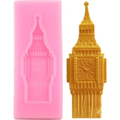 Clock Shape Silicone Mold Cupcake Topper Fondant Cake Decorating Tools Baby Birthday Candy Polymer Clay Chocolate Gumpaste Mould