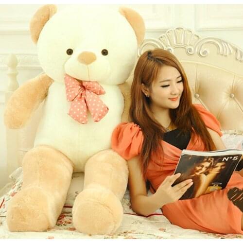 80-100cm Glowing Giant Filled Full Big Size Large Teddy Bears Stuffed Toys Adult Soft Pillow Birthday Costum Gift Plush Dolls