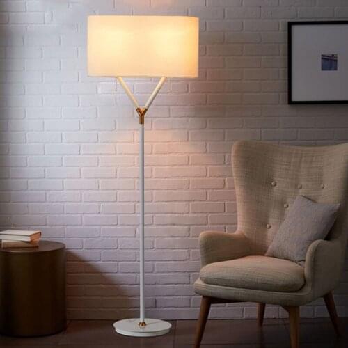 SGROW Fabric Lampshade Floor Lamps European Standing Light for Bedroom Living Room Postmodern Creative Lampara Lighting Fixtures