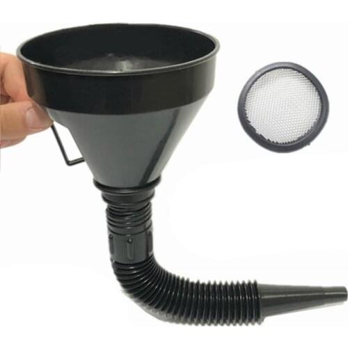 Universal Oiler Filter Funnel Car Truck Motorcycle Filled Plastic Vehicle With Spout Pipe Pour Diesel Gasoline Car Repair Tool