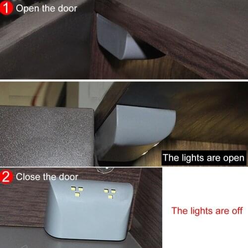 Inner Hinge LED Sensor Light Cabinet Hinge Light for Kitchen Bedroom Wardrobe Drawer Cabinet GQ