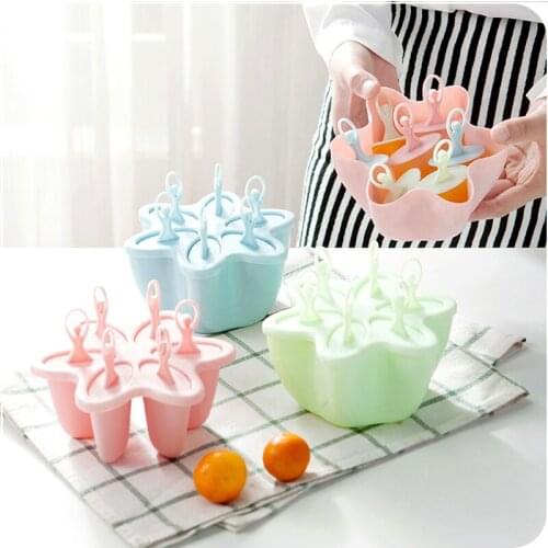 Green/Blue/Pink Dancer Ice cream Mold Ice Pop mould 6 Popsicle DIY Jelly Mold Icecream Tools Kids Gifts DEC064