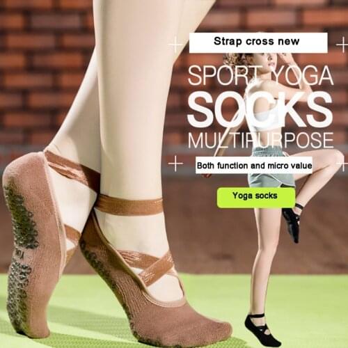 EU 35-40 Women High Quality Bandage Yoga Socks Anti-Slip Quick-Dry Damping Pilates Ballet Socks For Women Cotton Socks