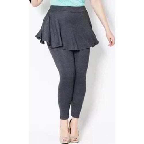 Women Leggings Skirt Spring Autumn New Plus Size Female Leggings Plus Fat Pleated Skirt Elastic Waist Leggings Outwear Fitness