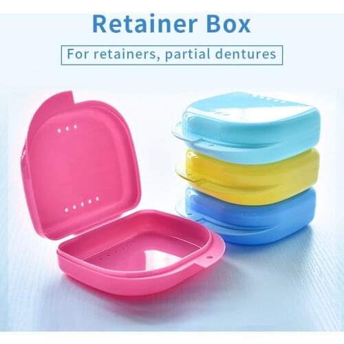 Dental Retainer Denture Storage box partial denture case orthodontic small teeth box PP box Retainer Box Case
