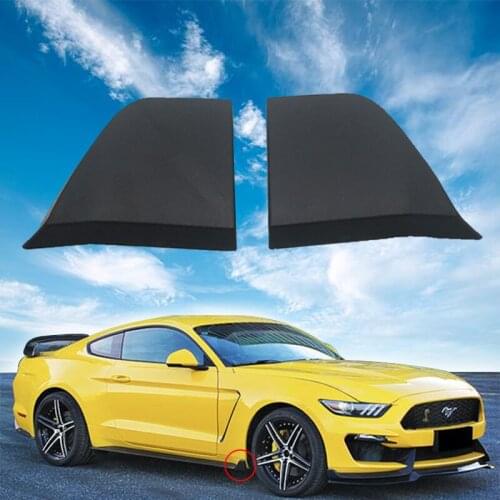 1pair ABS Plastic Black Modified Car Body Side Skirt Rocker Winglet Anti-Scratch Wings Bumper Sticker For Ford Mustang 2015-2018