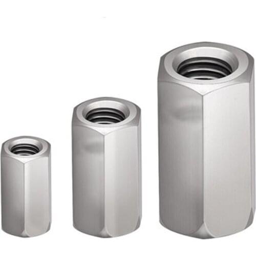 1pcs M20 Hex nuts Lengthen threaded rod connecting nut 304 stainless steel 60mm(L) 30mm(S)