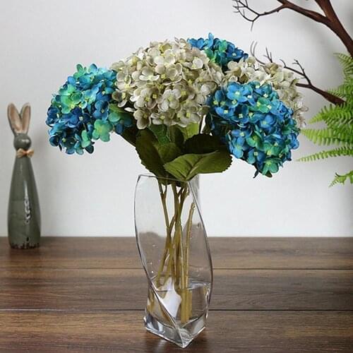 1 pack of Hydrangea silk bouquets home decorations accessories wedding party scrapbook fake plants DIY tassel artificial roses