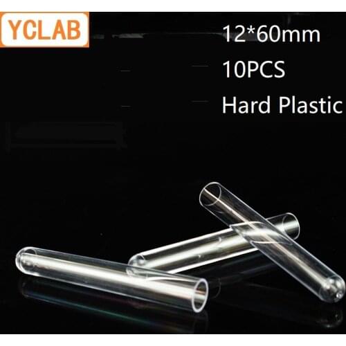 YCLAB 10PCS 12*60mm Radio Immunoassay Test Tube Hard Plastic Sample Tube Laboratory Chemistry Equipment
