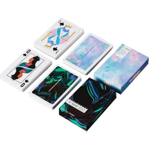 2pcs Paper Plastic Poker Card Family Party Board Game Playing Cards Beautiful Present Collection Pokers Parts