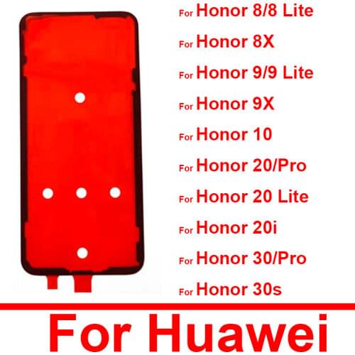 2pcs Adhesive Sticker Back Battery Cover Glue Tape For Huawei Honor 8 8X 9 9X 10 20 20i 30 30S Pro Lite Replacement Parts