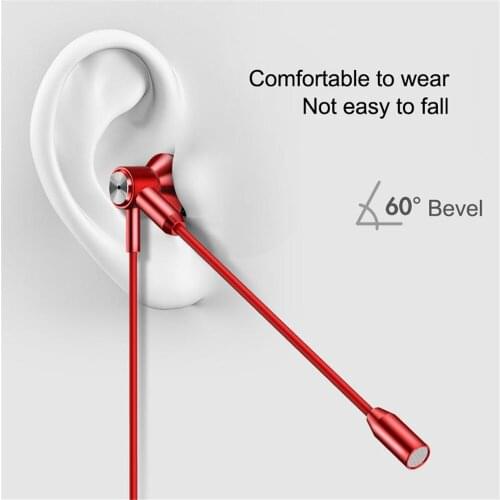 3.5mm With Dual Mic Portable Dynamic Noise Reduction In-Ear Wired Call Earphones /professional Gaming Computer Earpiece