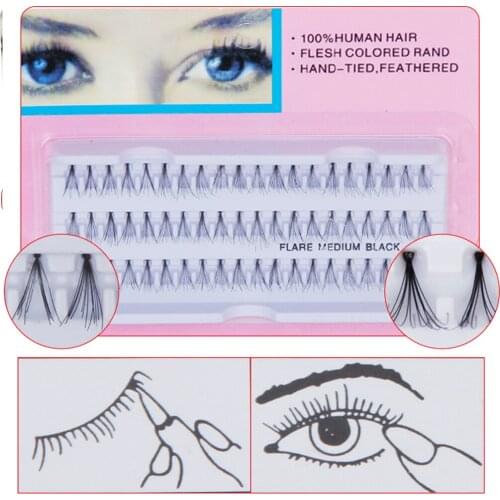 3 Set of Assorted Length 10/12/14mm False Eyelashes Women Eye beauty Black Eyelashes Extensions Home professional Use 60Pcs/Set