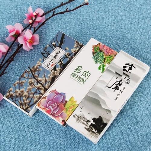 30pcs/box Creative Chinese style boxed bookmarks variety of vintage fine paper bookmarks for books