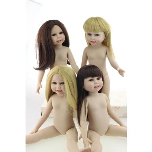 45cm Full Body Vinyl Reborn baby American Dolls lifelike girl Silicone Baby Doll Toys for Children Christmas Gift