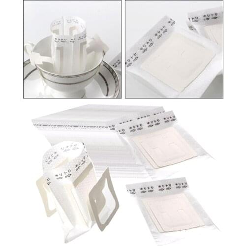 50 Pack Coffee Filter Paper Bag Disposable Dripper Bag for 7-10g Grounds