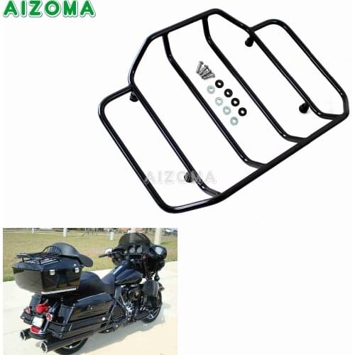 Motorcycle Tour Pak Pack Luggage Rack For Harley Touring Road King Street Glide Electra Glide FLH FLT Black Top Racks Holder