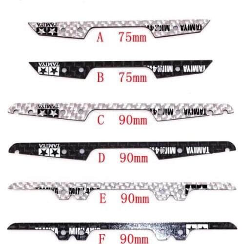 Free Shipping 4PCS Silver/Black Reinforcing Plate 15495/95307 For Tamiya Mini 4WD Racing Car Model 75/90mm