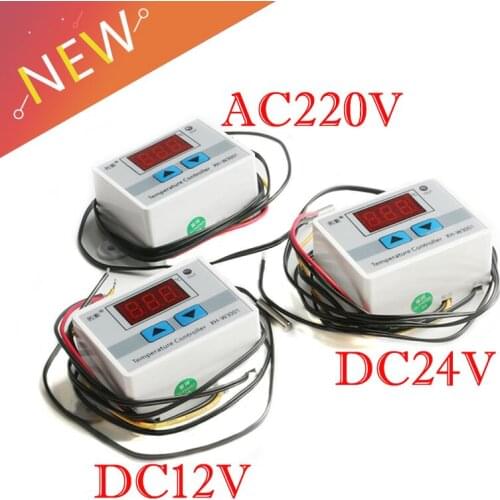 10A 12V 24V 220VAC Digital LED Temperature Controller XH-W3001 For Incubator Cooling Heating Switch Thermostat NTC Sensor