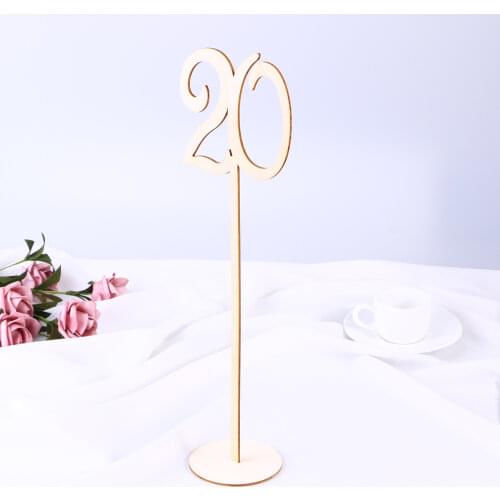 30pcs 1-30 Wooden Table Numbers with Holder Base for Wedding Birthday Party Home Decoration