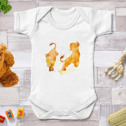 Lion King Simba Anna Baby Clothes Newborn Summer Jumpsuits Baby Girl Rompers Harajuku Disney Cartoon Infant Playsuits Dropship