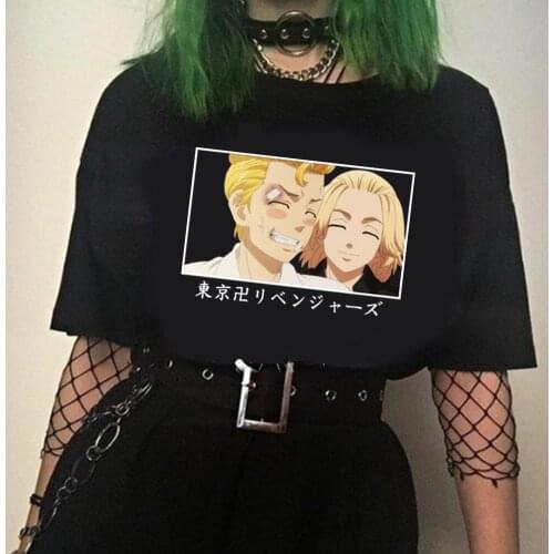 Anime Funny Tokyo Revengers T-shirt Men Funny Anime Hip Hop Kawaii Tees Male