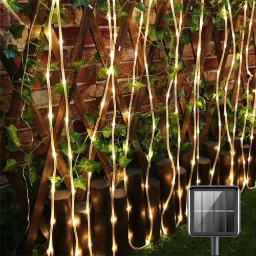 5m 10m Rope Strip Lights Solar Powered Tube 50/100 LEDs Garland Fairy Lighting Strings for Outdoor Indoor Garden Christmas Decor