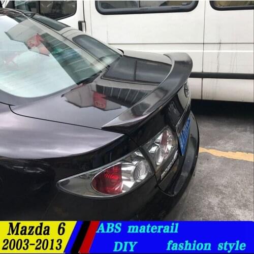 Use for mazda 6 spoiler 2003-2013 mazda 6 spoiler High Quality ABS Material Car Rear Wing Primer Color for mazda 6 2003-2013