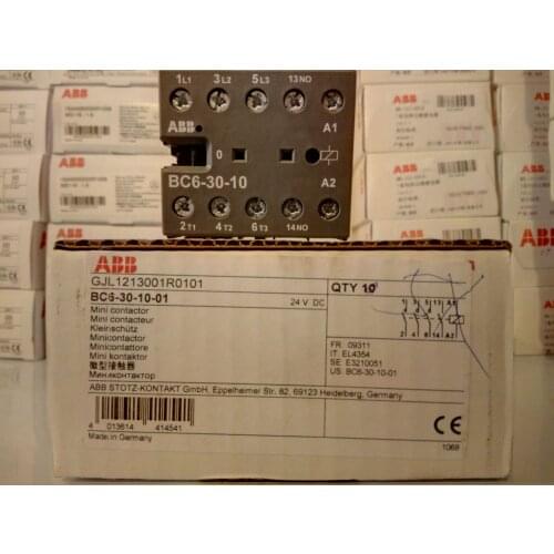 ABB contactor BC6-30-10/BC6-30-01 24 110 220VDC (1 piece)