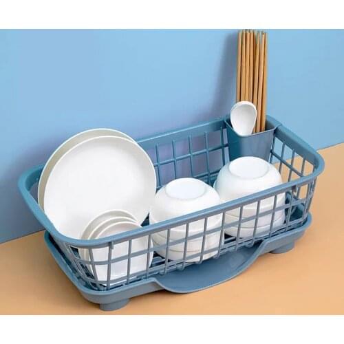 Kitchen tableware storage box drain dish rack plate rack drying dish rack multifunctional dish storage rack chopsticks drain