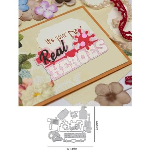 2020 Hot Real Heroes Metal Cutting Dies Stencils For Paper Card Making DIY Scrapbooking Decor Craft Photo Album