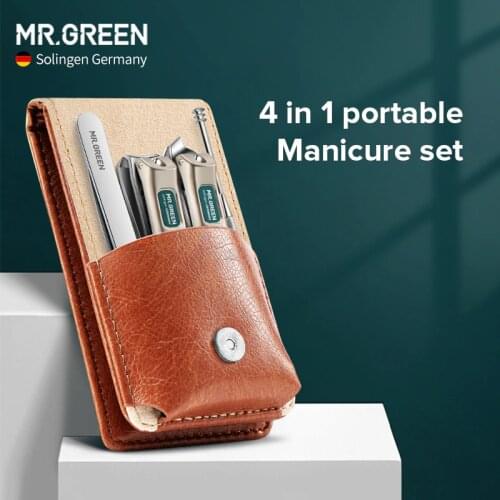 MR.GREEN Manicure Set professional Pedicure kit Stainless Steel Nail Clippers Tool Travel Nail Scissors set for Women Men Adult